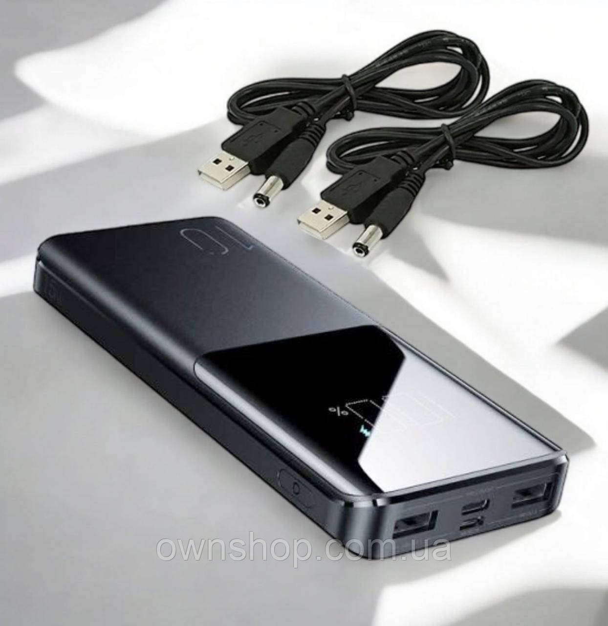 Комплект 2 шт USB-кабель для питания роутера 12V + Повербанк JOMROOM 191 (10000 mA)