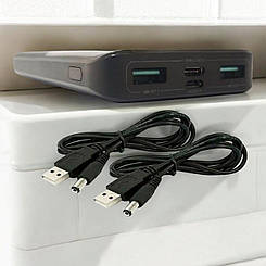 Комплект 2 шт USB-кабель для питания роутера 12V + Повербанк 10000 mAh S-Link 109017