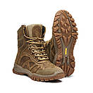 Берці демісезонні, шкірянні військові берці, військове взуття, чоловічі берці, жіночі берці Т-3 койот, фото 5