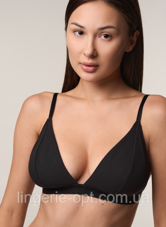 М'який бралет з бавовни в рубчик LUNA 1530 Selena, фото 1