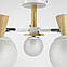 Біла люстра з елементами дерева на 3 плафони 51899/3, фото 7