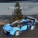 Конструктор Спортивна машина Bugatti на 336 деталей, синя, фото 6