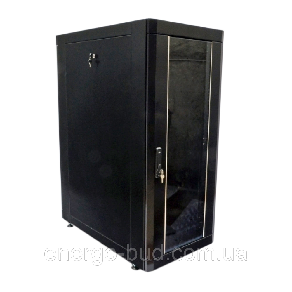 Шафа 19" 28U, 610х1055 мм (Ш*Г), посилена, чорна