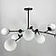 Чорна люстра з поворотними елементами та 12 плафонами K 21/12 BK+WT new, фото 4