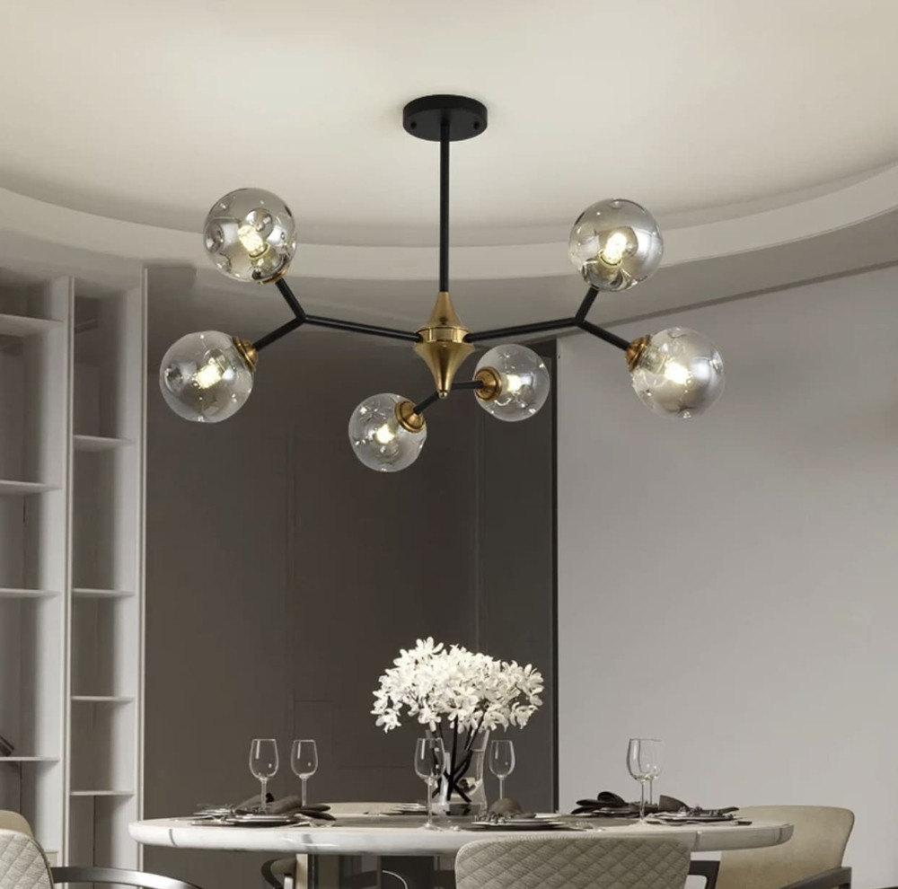 Люстра "Молекула" з 6 плафонами MD 8023-6, фото 1