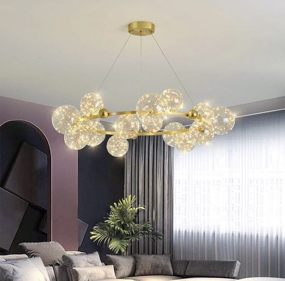 Люстра з прозорими плафонами у формі бульбашок MD 9138-12, фото 1