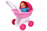 Дитячий візок ТехноК 8256 для ляльки – легкий, стильний, 46×48×29 см, фото 3