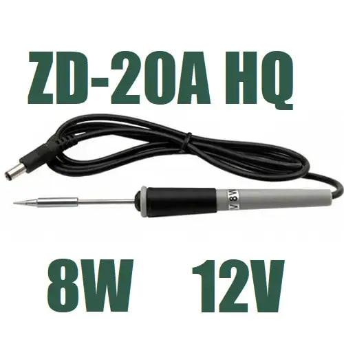 Паяльник ZD-20A HQ міні 8W 12 V для паяльної станції ZD927, жало D3-1