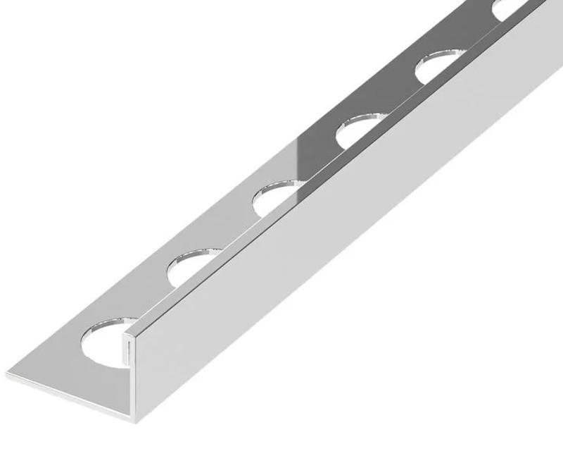 Торцевий L-подібний профіль 12 мм з нержавіючої сталі для плитки, довжина 2,7м Полірування