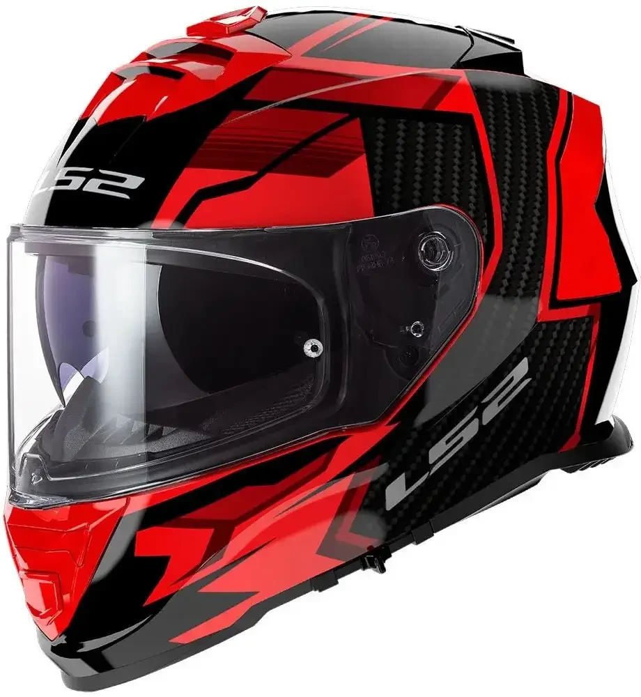 Мотошолом LS2 FF800 Storm 2 Tracker чорний/червоний, M