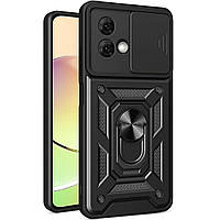 Чохол Fiji Camera Defence для Motorola G84 (XT2347) бампер із захистом камери та підставкою Black