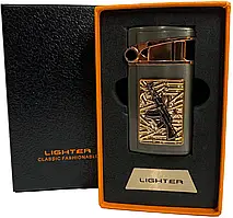 Газова запальничка Зброя Турбо полум'я подарункова коробка Jiebao Lighter HL-502