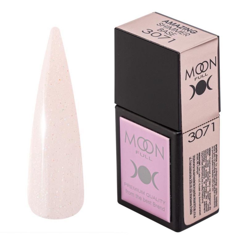 База Moon Amazing Shimmer Base No3071, 12 мл, молочно-персиковий із шимером