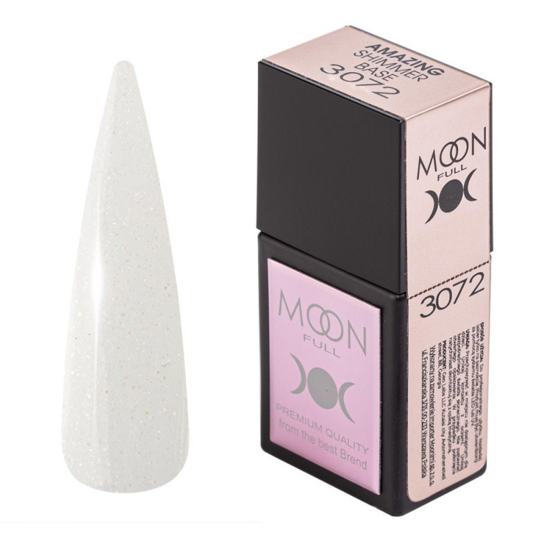 База Moon Amazing Shimmer Base No3072, 12 мл, молочний теплий із шимером