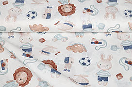 Сатин-твіл Левенята, зайчики, іграшки