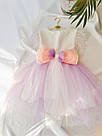 Сукня святкова для дівчинки з пишною спідничкою рожева, фото 2
