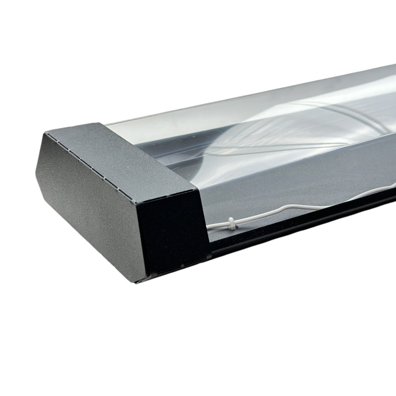 Корпус під дві LED лампи Т8 ІР20 120см металевий PREMIUM чорний 2х стороннє