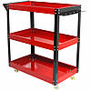 Візок для інструментів 3 полиці 36.5х66.5х79 см Пересувний візок для інструментів, фото 2