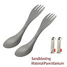 Титанова ложка - виделка TiTo Titanium 2шт, фото 2