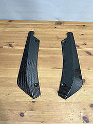Накладки на задній бампер універсальні, дифузор, спойлер, сплітер на бампер, тюнінг карбон накладки 2 шт.