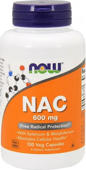 N-Ацетилцистеїн NOW NAC 600 мг 100 капс