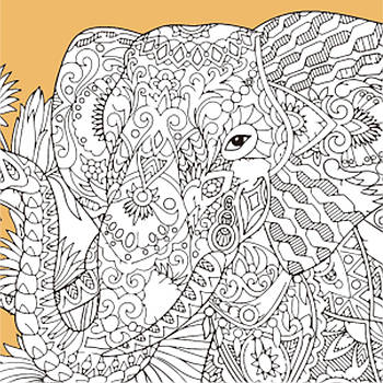 Набір для розпису-антистрес Strateg Величний слон 30х30 см Strateg (JCEE37101)