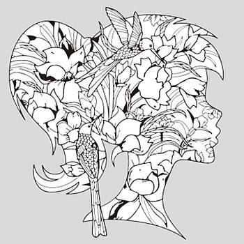 Набір для розпису-антистрес Strateg Тінь ніжності 30х30 см Strateg (JCEE37109)