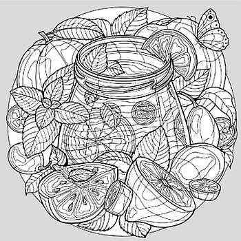 Набір для розпису-антистрес Strateg Фруктовий дарунок 30х30 см Strateg (JCEE37122)