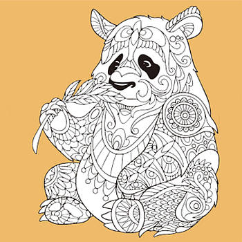 Набір для розпису-антистрес Strateg Чарівна панда 30х30 см Strateg (JCEE37110)