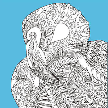 Набір для розпису-антистрес Strateg Чарівний птах 30х30 см Strateg (JCEE37114)