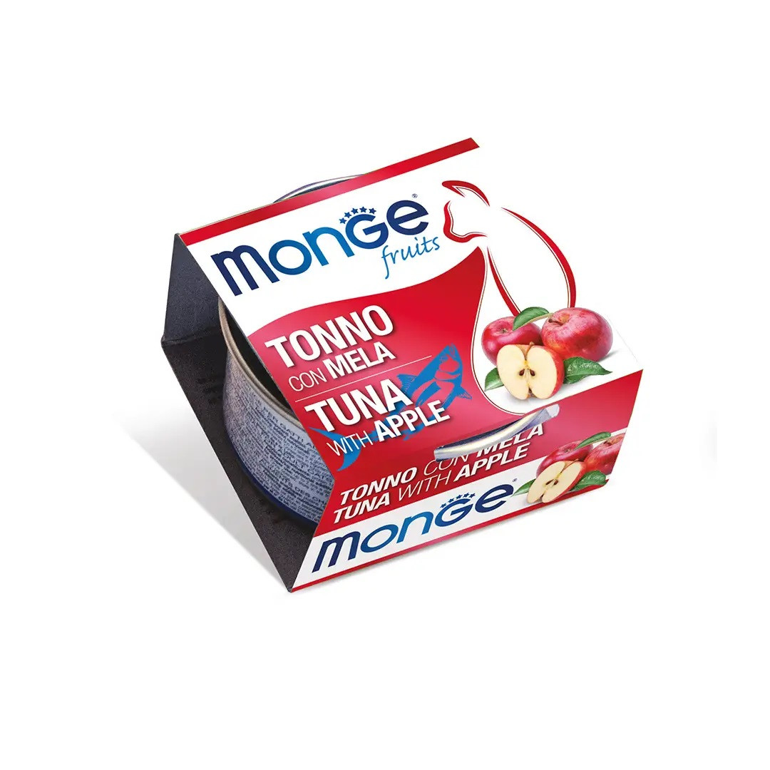 Вологий корм для кішок Monge (Монж) Fruits Tuna with Apple з тунцем та яблуком 80 гр 24 шт