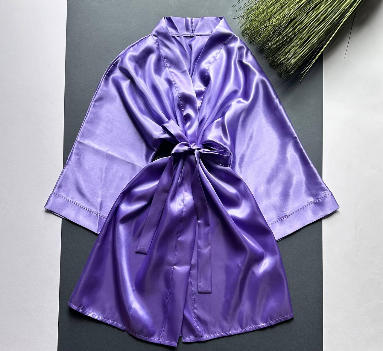Атласний халат на запах, жіночі халати., фото 1