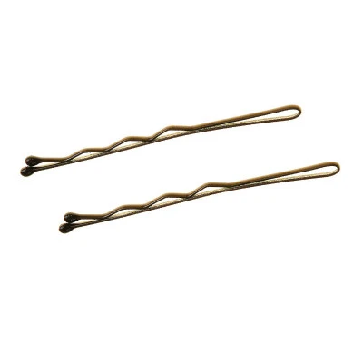 Невидимки для волосся хвилясті Tico Professional - Коричневі (довжина 60 мм, вага 500 грам) (300525)