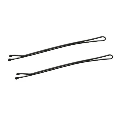 Невидимки для волосся рівні Tico Professional - Чорні (довжина 60 мм, вага 100 грам) (300508)