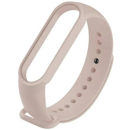 Ремінець силіконовий для фітнес браслета Mi Band 5/6 Pink sand, фото 1