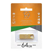 USB-накопитель флешка на 64Gb T&G 117 Metal series Gold