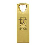 Флеш-накопичувач Usb 64Gb T & G 117 Metal series Gold, фото 3