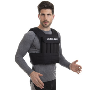 Жилет обтяжувач з регульованою вагою Zelart Weigth Vest 2-20кг для тренування витривалості