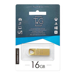 USB-накопичувач флешка на 16Gb T&G 117 Metal series Gold