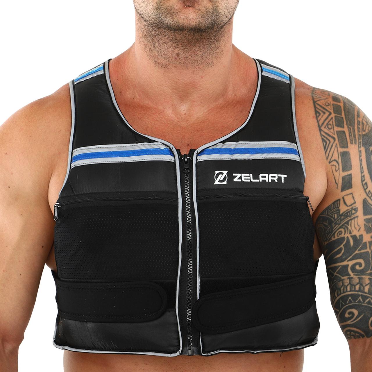 Регульований жилет-обважнювач Record Weigth Vest XB9201 для тренування витривалості м'язів від 0.5 до 10 кг.