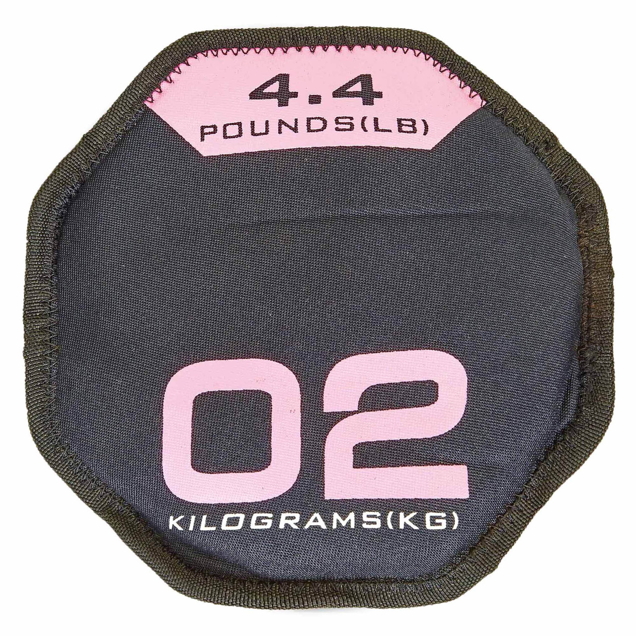 Обважнювальний пісочний диск SandBells FI-5718-2 Crossfit Record 2 кг з неопрену, Ø 22,5 см, чорно-рожевий