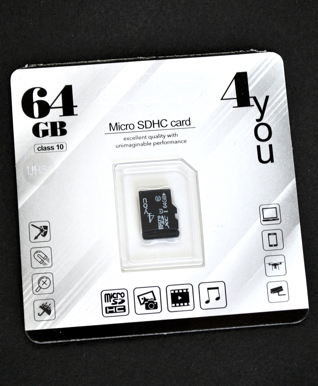 Карта пам'яті Micro SD 64Gb 4you Class10 без адаптера (UHS-1)