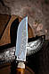 Ніж ручної роботи для полювання та риболовлі туристичний «Архар #1» зі шкіряними піхвами сталь 95х18/58 HRC., фото 2