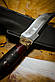 Ніж ручної роботи «Фартовий #4» з шкіряними піхвами сталь N690/61 HRC., фото 3