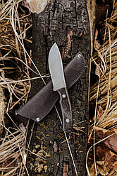 Ніж ручної роботи «Скінер #10» (Шкурник) з піхвами зі шкіри сталь 50х14мф/59 HRC.