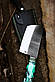 Кухонний ніж-сокирка ручної роботи «Ігуана #2» зі сталі N690/60-61 HRC., фото 2