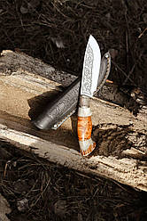 Ексклюзивний ніж ручної роботи для полювання та риболовлі з рогу лося «Трофей #20» сталь 95х18/58 HRC