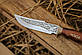 Ніж ручної роботи «Сова #7» зі шкіряними піхвами сталь 95Х18/58 HRC., фото 6