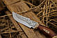 Ніж ручної роботи «Сова #7» зі шкіряними піхвами сталь 95Х18/58 HRC., фото 7
