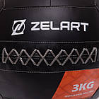 М'яч набивний медичний для кроссфіта WALL BALL Zelart, фото 5